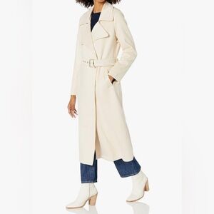 Guess Baraa Trench Coat in Pearl Oyster